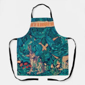 森のうさぎウィリアム・モリス エプロン (正面)