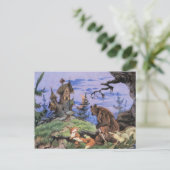 森のおとぎ話のスタイルの素晴らしいスタンド ポストカード (スタンド正面)