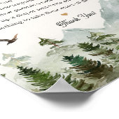 森のおむつ思い赤ちゃんシャワーのサイン ポスター (角)