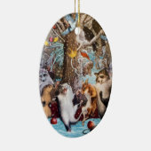 森のおもしろいな動物のオーナメントのクリスマス セラミックオーナメント (右)