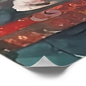 森のお洒落中の可愛いダシュントの子犬 ポスター (角)