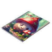 森のかわいいきのこ - 幸運を祈って ノートブック (左側)