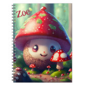 森のかわいいきのこ - 幸運を祈って ノートブック (正面)