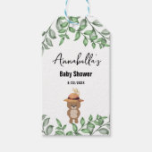 森のかわいいクマのベビーシャワー ギフトタグ (正面)