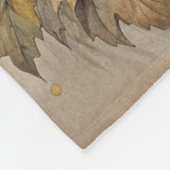 森のかわいいクマ フリースブランケット (角)