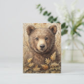 森のかわいいクマ ポストカード (スタンド正面)