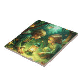 森のかわいい子ども タイル (側面)