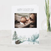 森のくま 父の日の写真付き カード (正面)