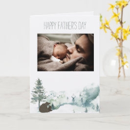 森のくま 父の日の写真付き カード