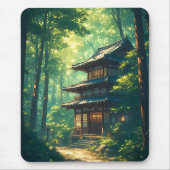 森のささやき: 隠れ日本の隠れ家 マウスパッド (正面)