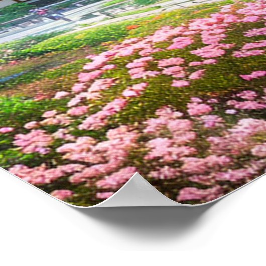 森のそばの平和な寺 ポスター (角)