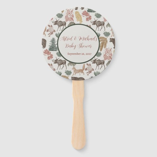 森のどうぶつベイビーシャワー ハンドファン (正面)
