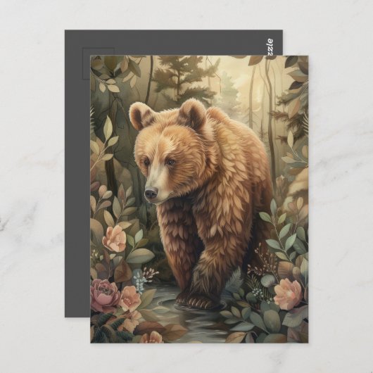 森のはがきに忍び込む ポストカード (正面/裏面)