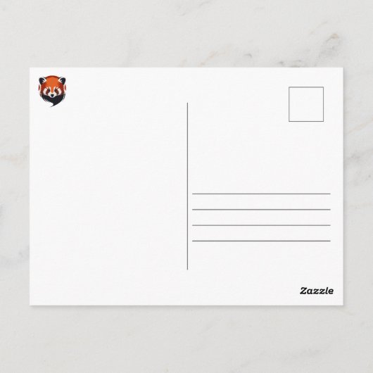 森のはがきに白黒毛禿ねこ ポストカード (裏面)