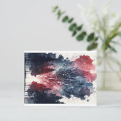 森のはがきに花火 ポストカード (スタンド正面)