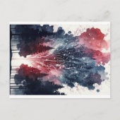 森のはがきに花火 ポストカード (正面)