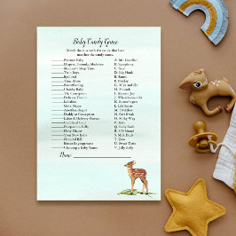 森のアドベンチャーデアベビーシャワーキャンディーゲーム 招待状