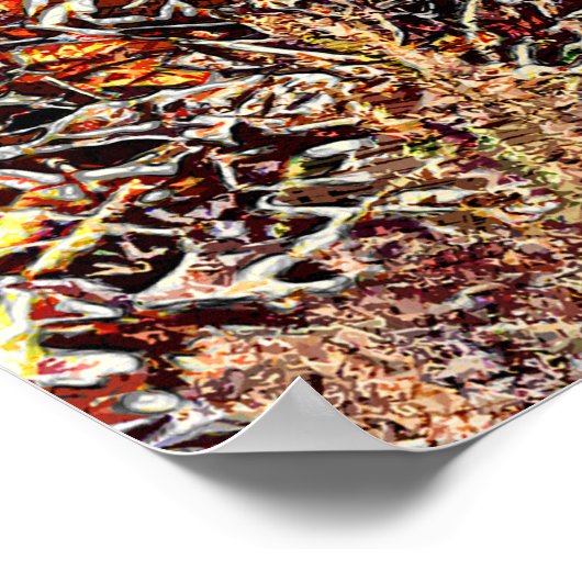 森のアフガン犬 ポスター (角)