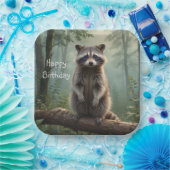 森のアライグマ ペーパープレート (パーティー)