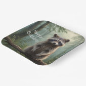 森のアライグマ ペーパープレート (傾斜あり)