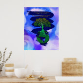 森のアートのポスター&詩を植える ポスター (キッチン)