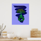 森のアートのポスター&詩を植える ポスター (キッチン)