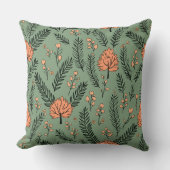 「森のイメージパターンデザイン枕」 クッション (正面)