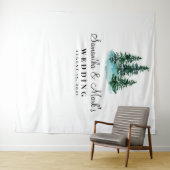 森のウェディングバックドロップ、フォトブース小道具 タペストリー (インサイチュ(横))