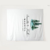 森のウェディングバックドロップ、フォトブース小道具 タペストリー (正面(横))