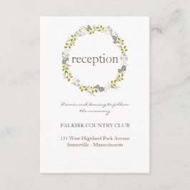 森のウェディングレセプションカード エンクロージャーカード