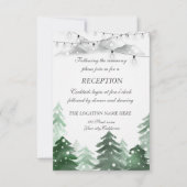 森のウェディング　ストリングライト　披露宴 招待状 (正面)