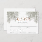 森のウェディング マウンテンウェディング 冬のウェディング 出欠カード (正面/裏面)