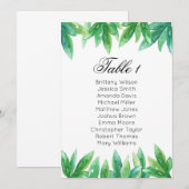 森のウェディング 席次表。ガーデンテーブルプラン 招待状 (正面/裏面)