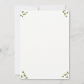 森のウェディング：招待状 招待状 (裏面)