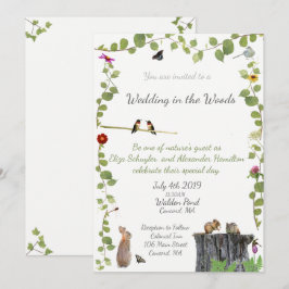 森のウェディング：招待状 招待状