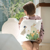 森のウサギと鳥の腰枕 | 気まぐれなヌ クッション