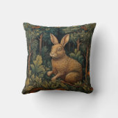 森のウサギ、ウィリアム・モリス。 クッション (裏面)