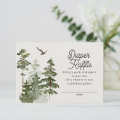 森のウッドランドおむつラッフル囲いカード エンクロージャーカード (スタンド正面)