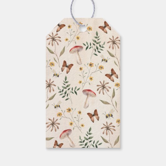 森のウッドランドベイビーシャワー感謝祭 ギフトタグ (裏面)