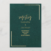森のエレガント緑の金ゴールドフローラレース登録 エンクロージャーカード (正面)