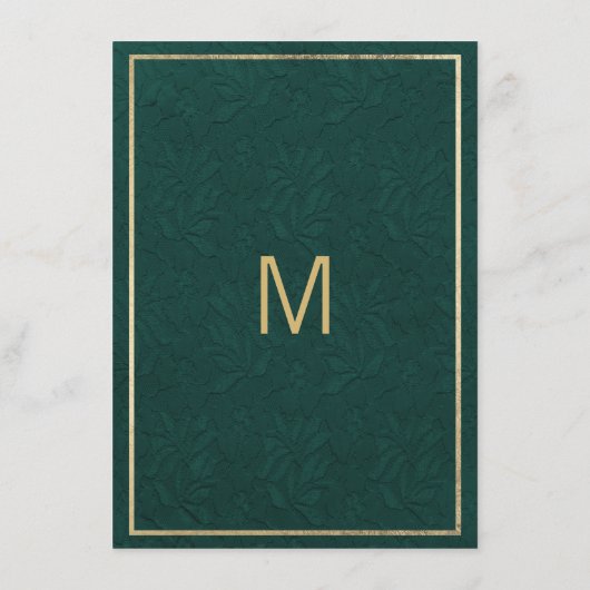 森のエレガント緑の金ゴールドフローラレース登録 エンクロージャーカード (裏面)