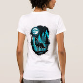 森のオオカミの霊 Tシャツ (裏面)