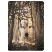 森のオオカミの顔 クリップボード (裏面)