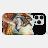 森のオオカミ: 自然の驚くべき融合 iPhoneケース (裏面横)