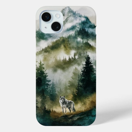 森のオオカミ Case-Mate iPhoneケース (裏面)