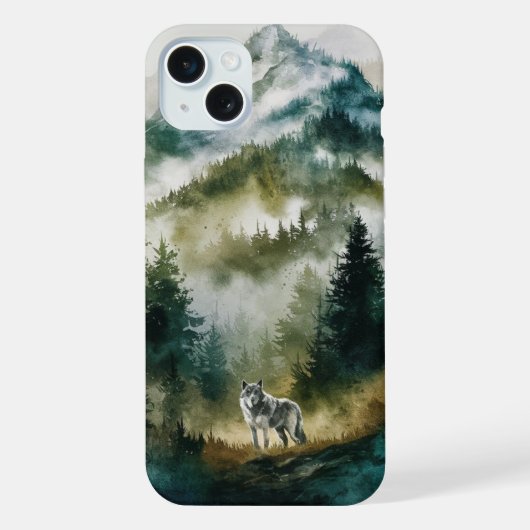森のオオカミ iPhoneケース (裏面)