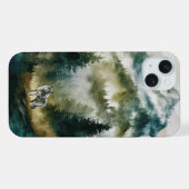 森のオオカミ iPhoneケース (裏面横)