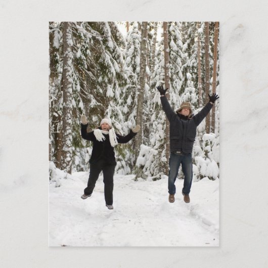 森のカップル ポストカード (正面)