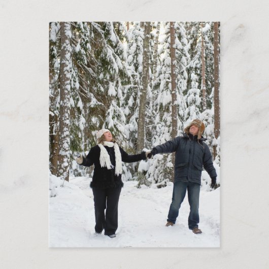 森のカップル ポストカード (正面)