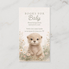 森のカワウソ ベビーシャワーのBooks for Baby挿入ページ 名刺